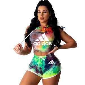Tie Dye Sport Two Piece Short Set
